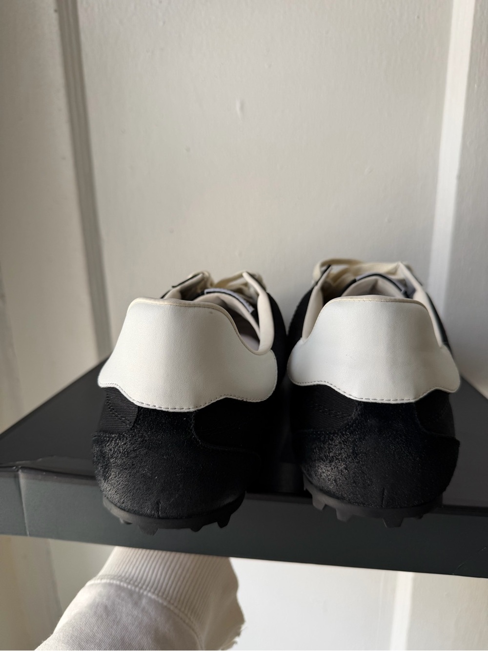 Steve Madden Black and White Retro Runner Sneakers - Picture 3 of 6